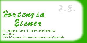 hortenzia eisner business card